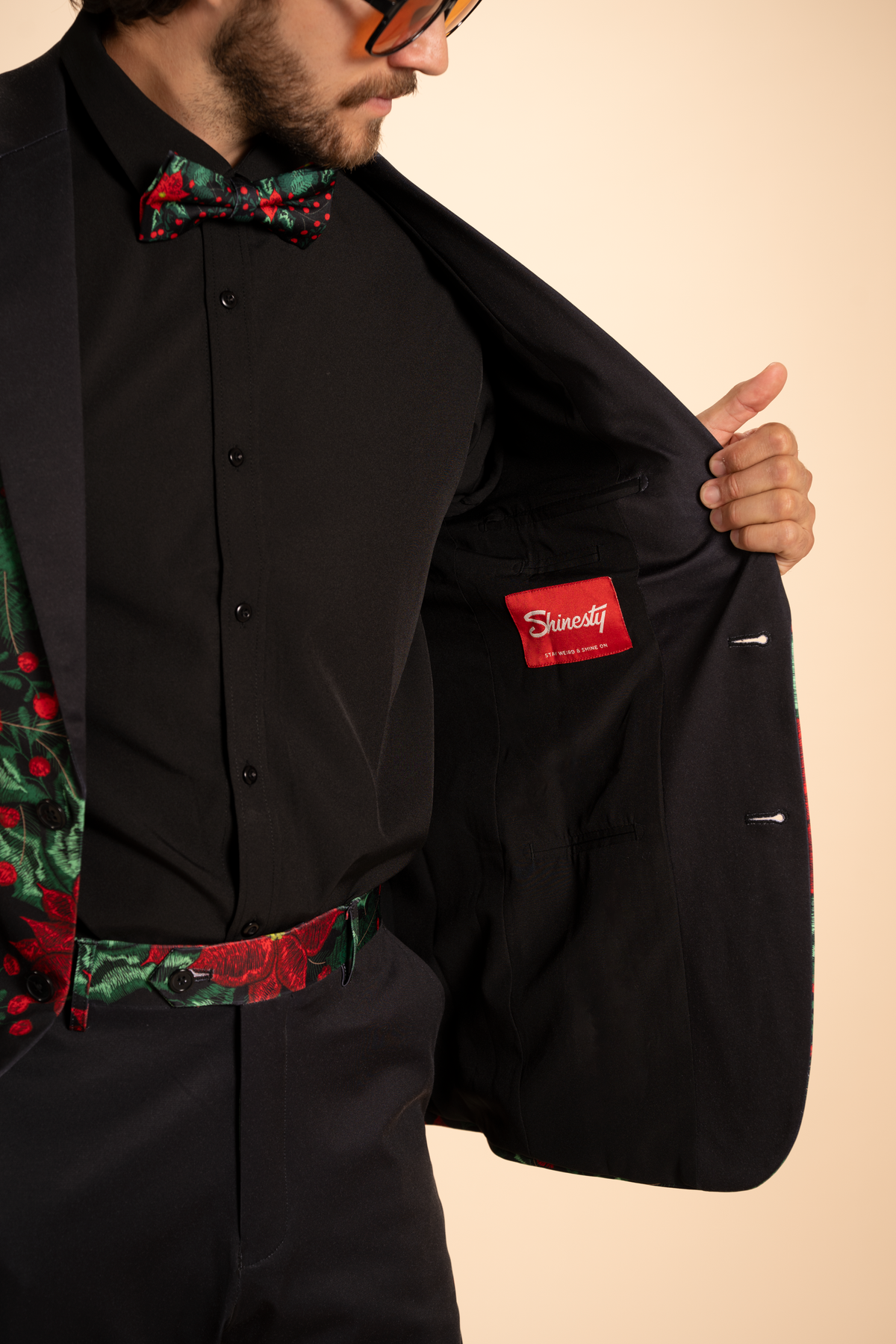 The Centerpiece | Poinsettia Men's Novelty Suit - Shinesty