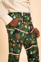 The Christmas Tree Camo | Christmas Tree Print Men's Printed Suit Pants - Shinesty