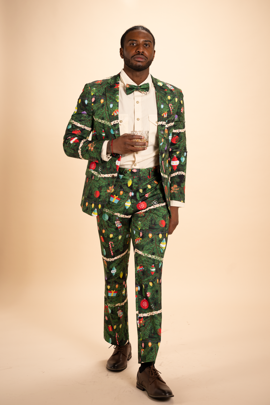 The Christmas Tree Camo | Christmas Tree Print Men's Novelty Suit - Shinesty