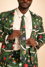The Christmas Tree Camo | Christmas Tree Print Men's Printed Party Tie - Shinesty