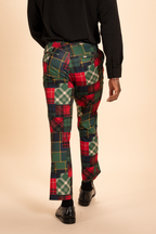 The Clash Of The Tartans | Tartan Patchwork Plaid Men's Printed Suit Pants - Shinesty