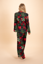 The Clash Of The Tartans | Tartan Patchwork Plaid Notch Collar Lined Blazer - Shinesty