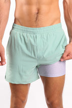 The Concrete Jungle | Sage Ball Hammock® 5 Inch Athletic Shorts - Shinesty