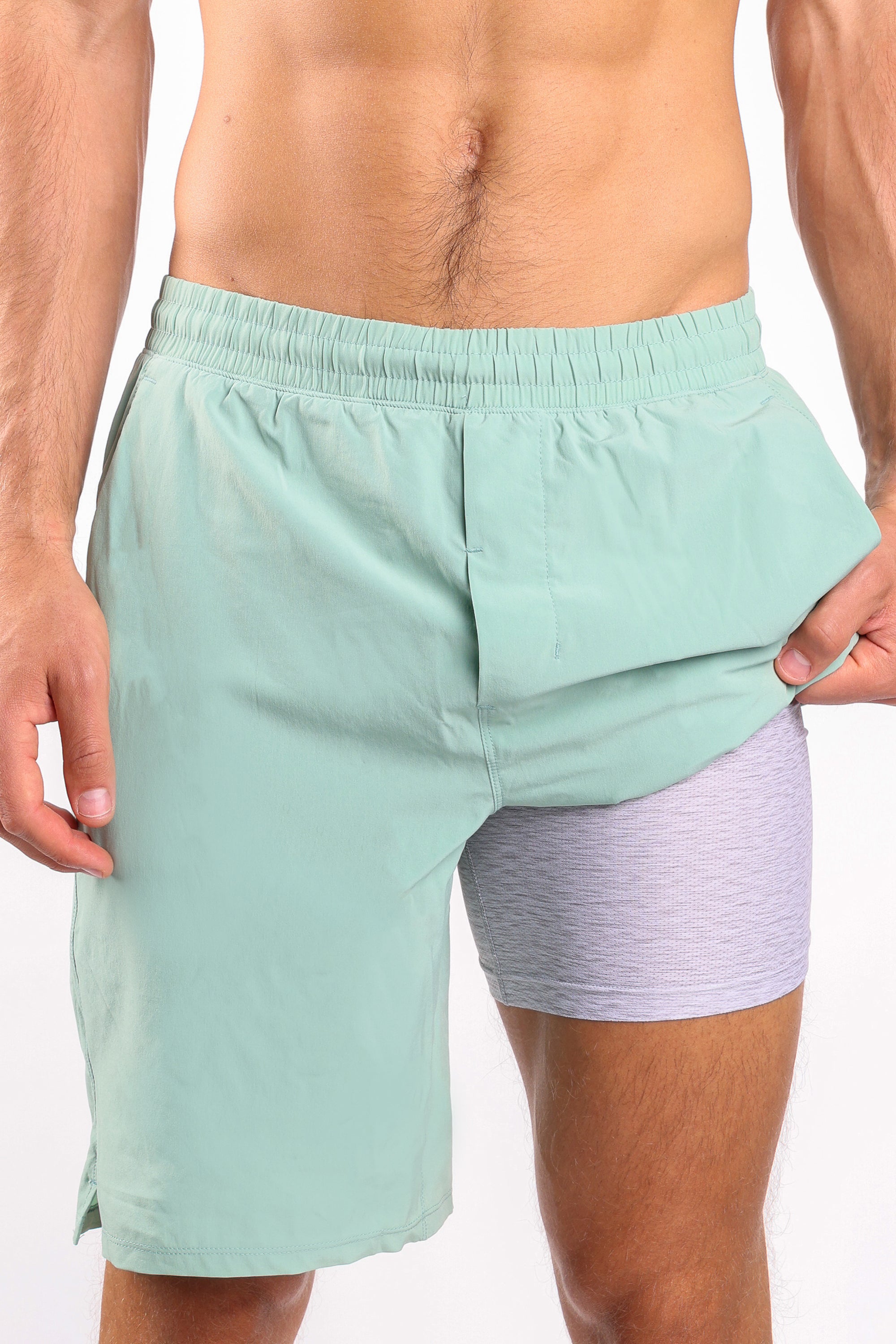 The Concrete Jungle | Sage Ball Hammock® 9 Inch Athletic Shorts - Shinesty