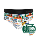 The DMV Catastrophe | License Plates Ball Hammock® Pouch Underwear Briefs - Shinesty