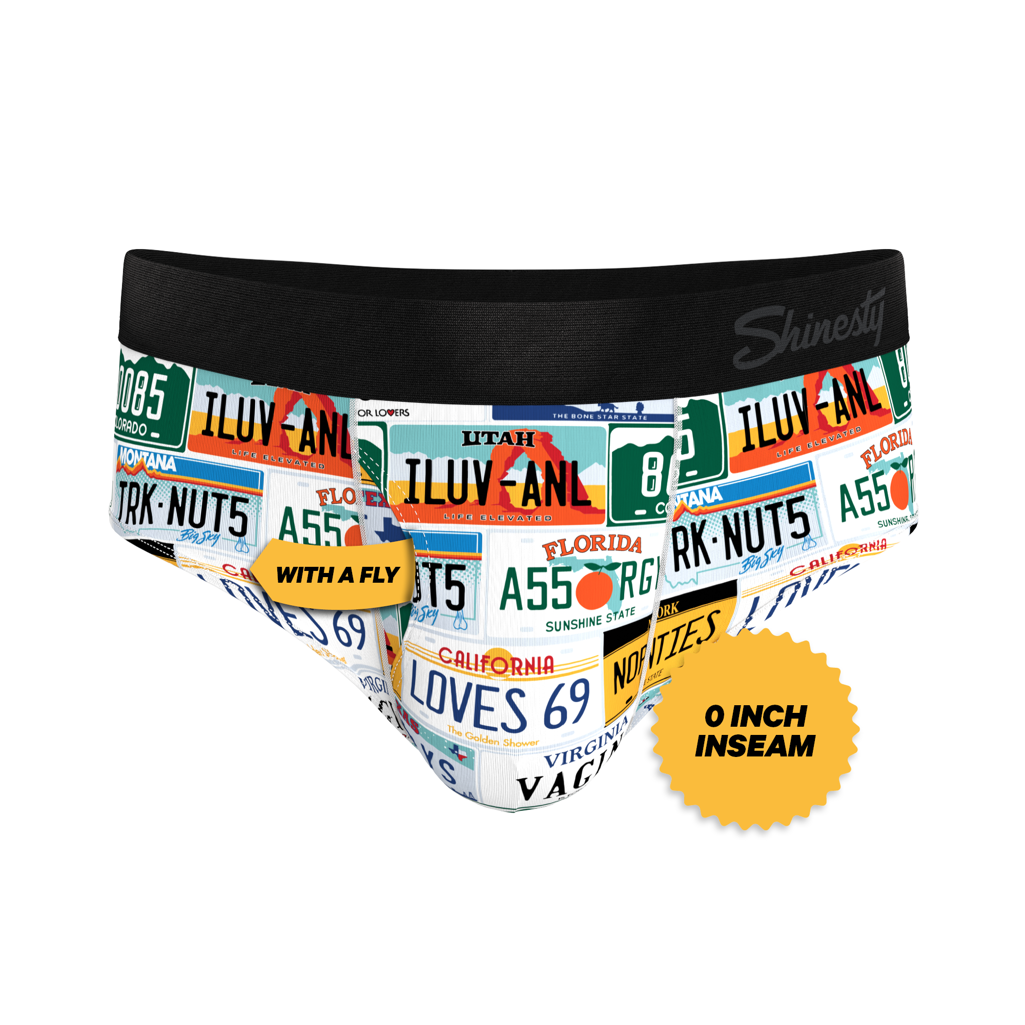 The DMV Catastrophe | License Plates Ball Hammock® Pouch Underwear Briefs - Shinesty