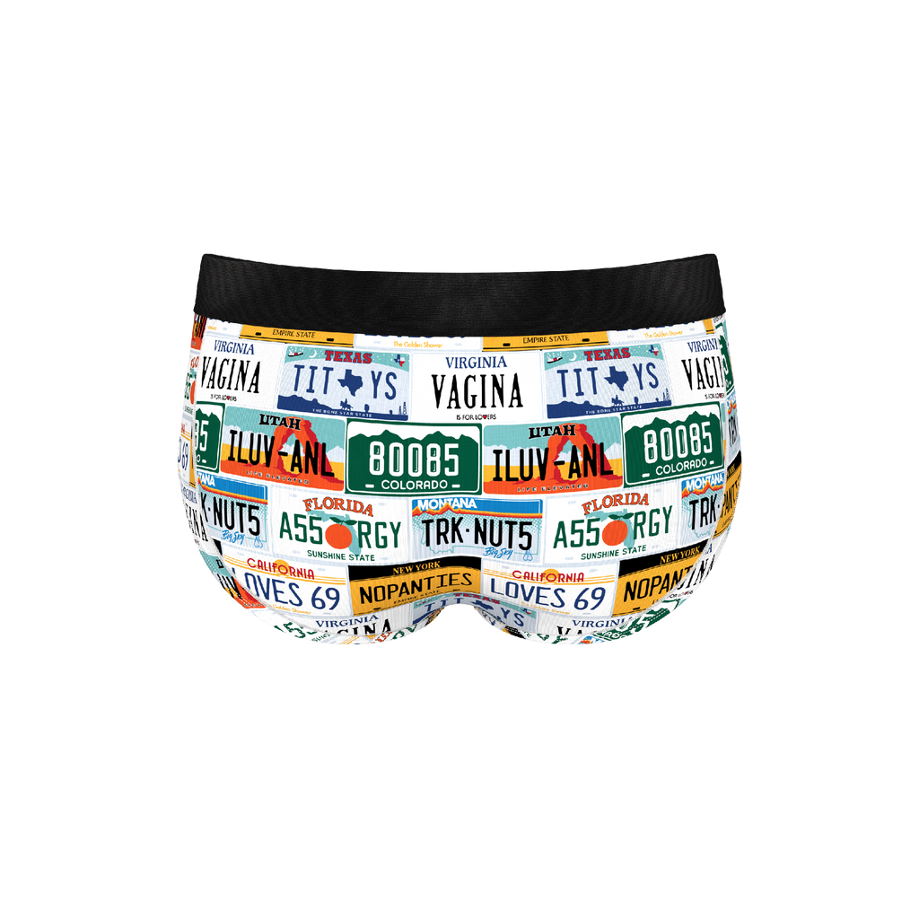The DMV Catastrophe | License Plates Ball Hammock® Pouch Underwear Briefs - Shinesty