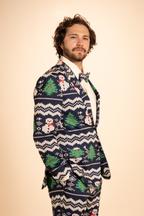 The Eggnog Aficionado | Snowman Fair Isle Men's Printed Bow Tie - Shinesty