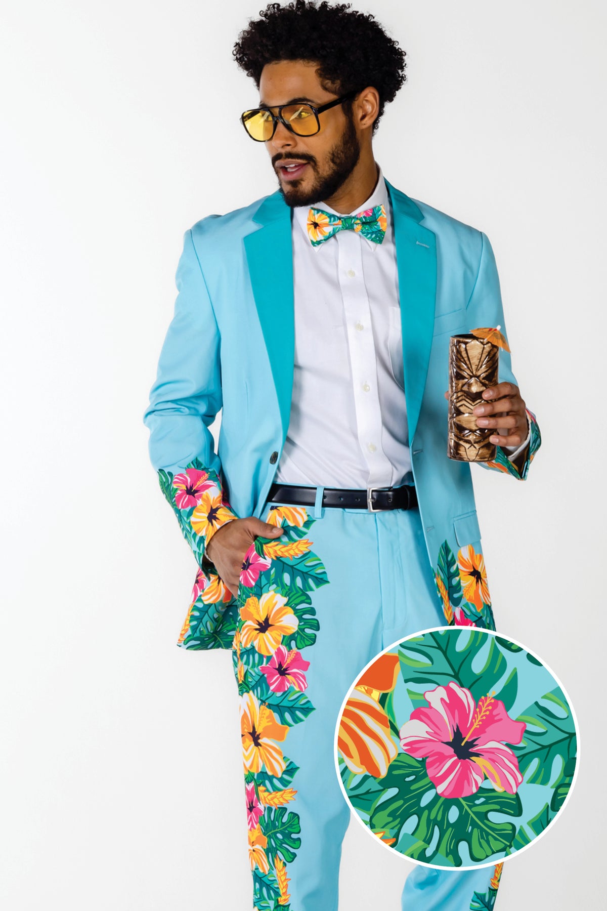 The Hibiscus Honeymoon | Floral Hawaiian Suit - Shinesty