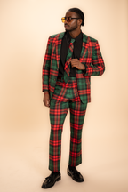 The Lincoln Log Love Daddy/Lady | Men's Green Plaid Christmas Men's Novelty Suit - Shinesty