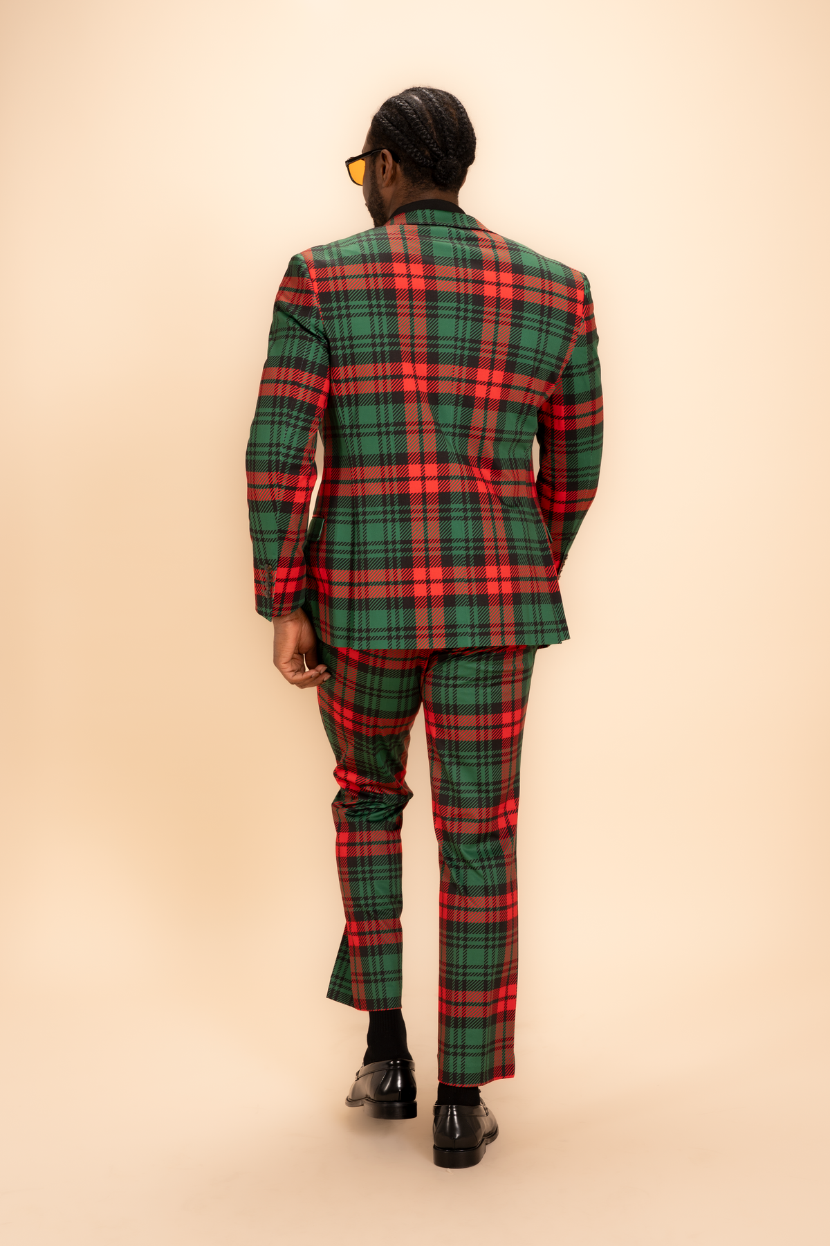 The Lincoln Log Love Daddy/Lady | Men's Green Plaid Christmas Men's Novelty Suit - Shinesty
