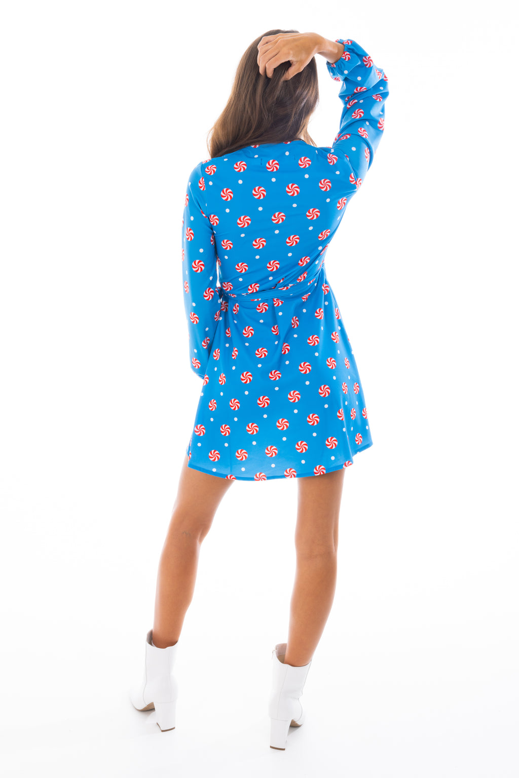 The Mint Condition | Holiday Peppermint Wrap Dress - Shinesty