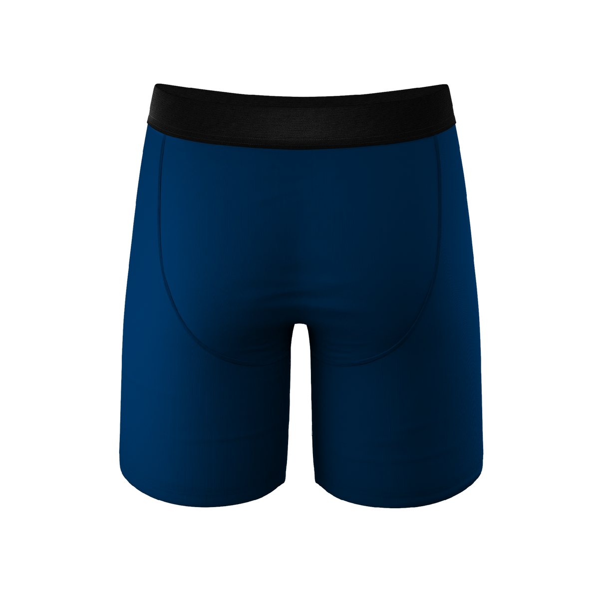 The Package Deal | Long Leg Navy Blue Ball Hammock® Pouch Underwear With Fly 3 Pack - Shinesty
