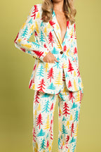 The Pine Tree Playgirl | Retro Christmas Trees Women's Suit - Shinesty