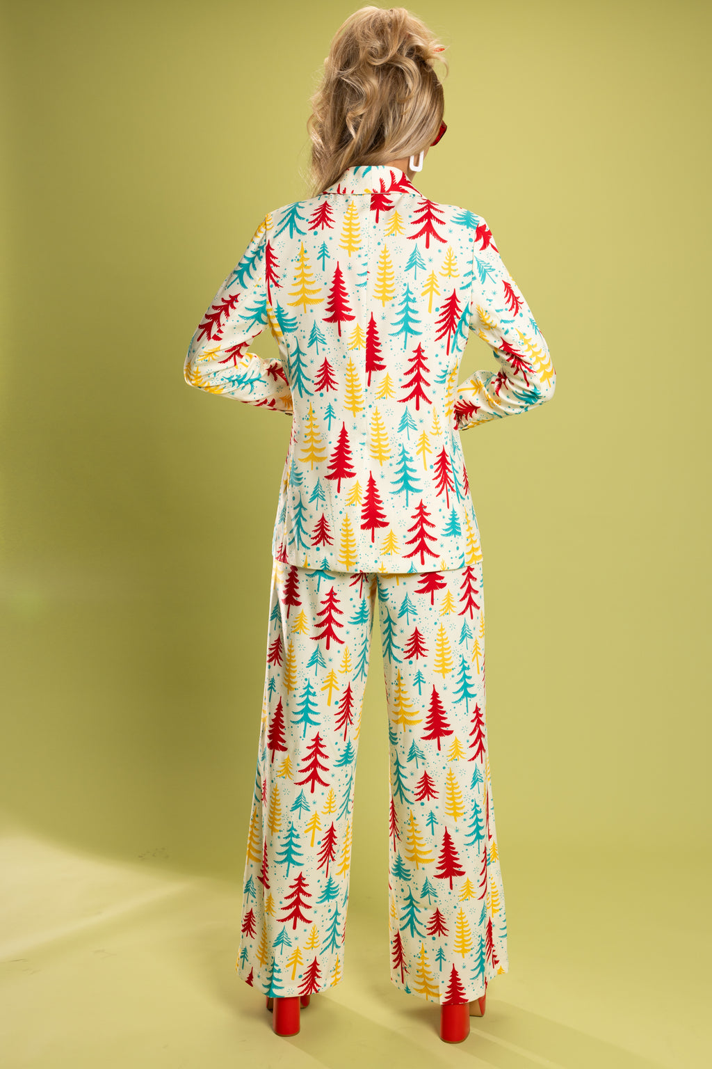 The Pine Tree Playgirl | Retro Christmas Trees Women's Suit - Shinesty