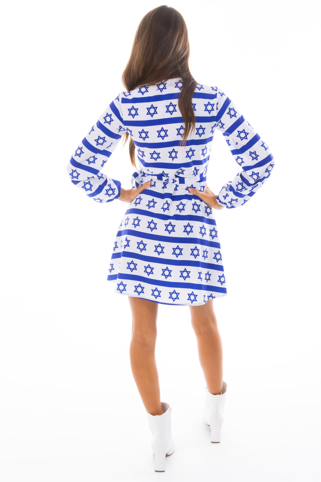 The Rock Star of David | Hanukkah Wrap Dress - Shinesty