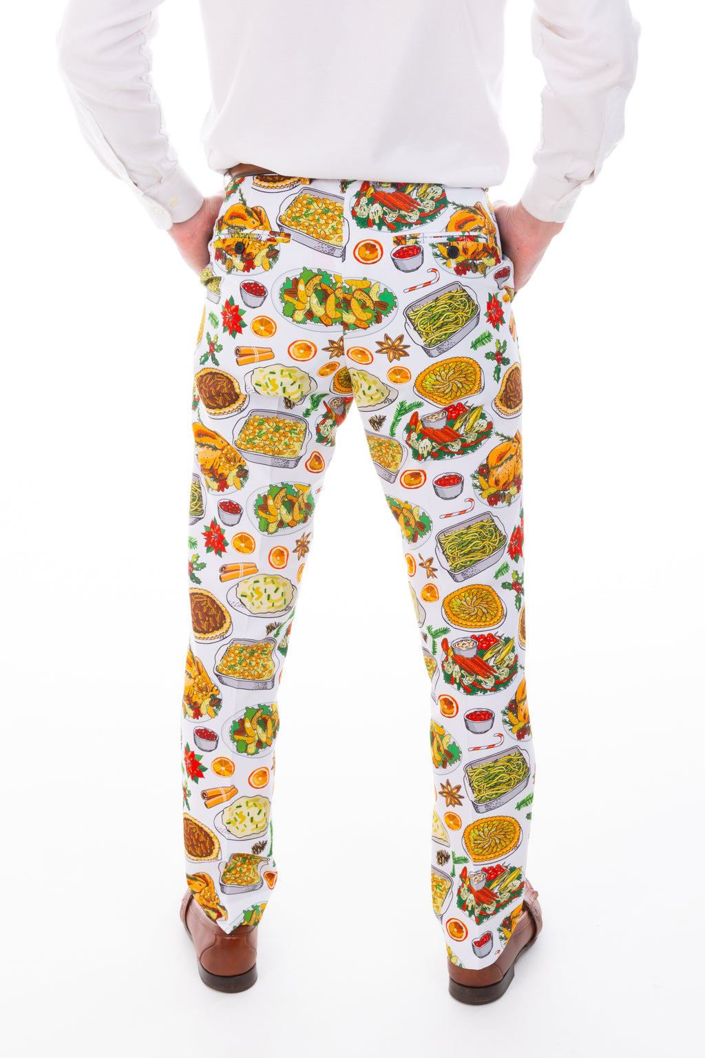 The Spread | White Thanksgiving Suit Pants - Shinesty