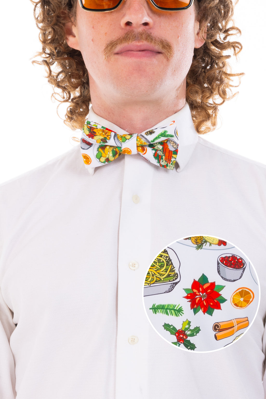 The Spread | White Thanksgiving Bow Tie - Shinesty