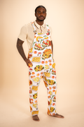 The Spread | White Thanksgiving Men's Straight Leg Pajamarall - Shinesty