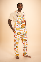 The Spread | White Thanksgiving Men's Straight Leg Pajamarall - Shinesty