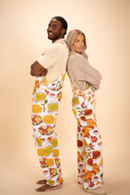 The Spread | White Thanksgiving Men's Straight Leg Pajamarall - Shinesty