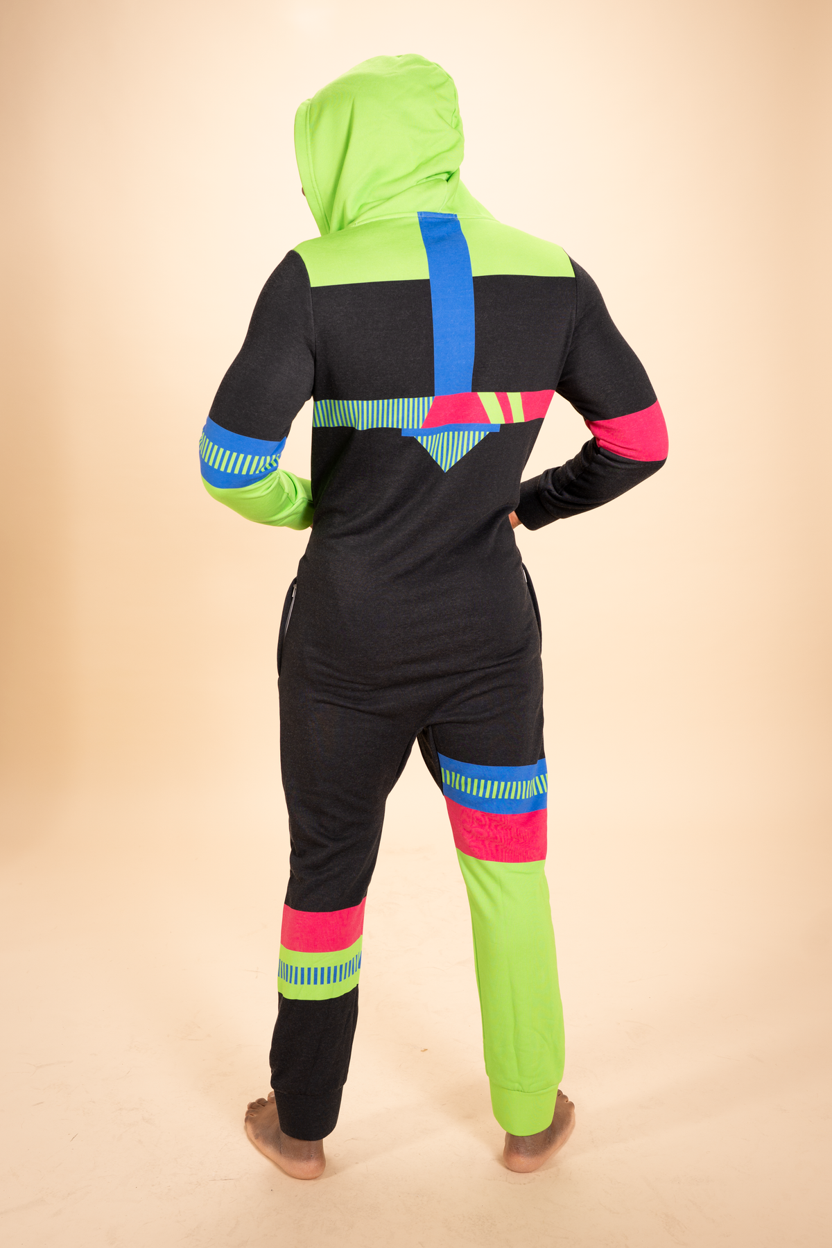 The Steep and Deep | Retro Black Sexy Terry™ Men's Lounge Onesie - Shinesty