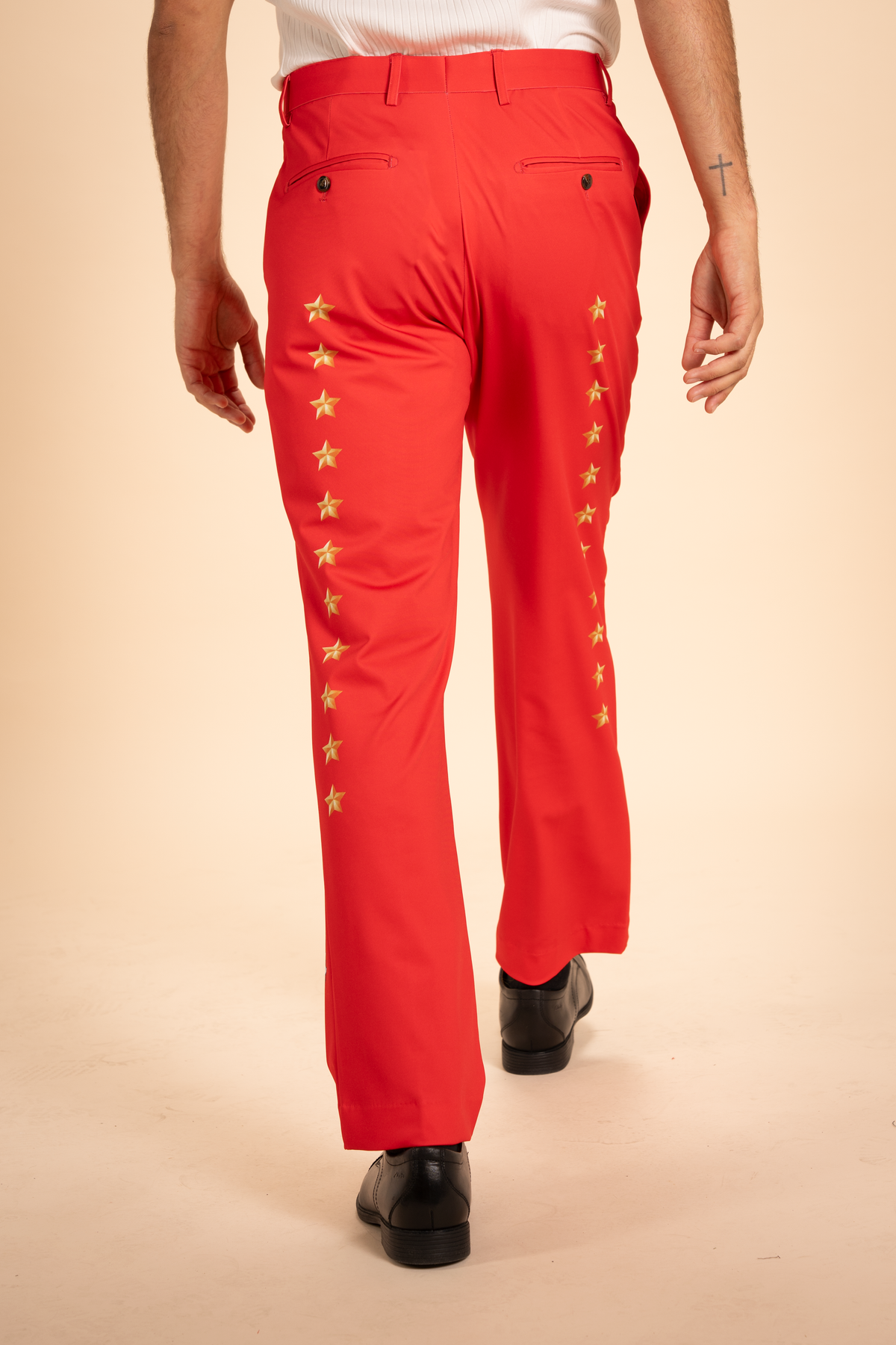 The Sunday Best | Red USA Men's Printed Suit Pants - Shinesty