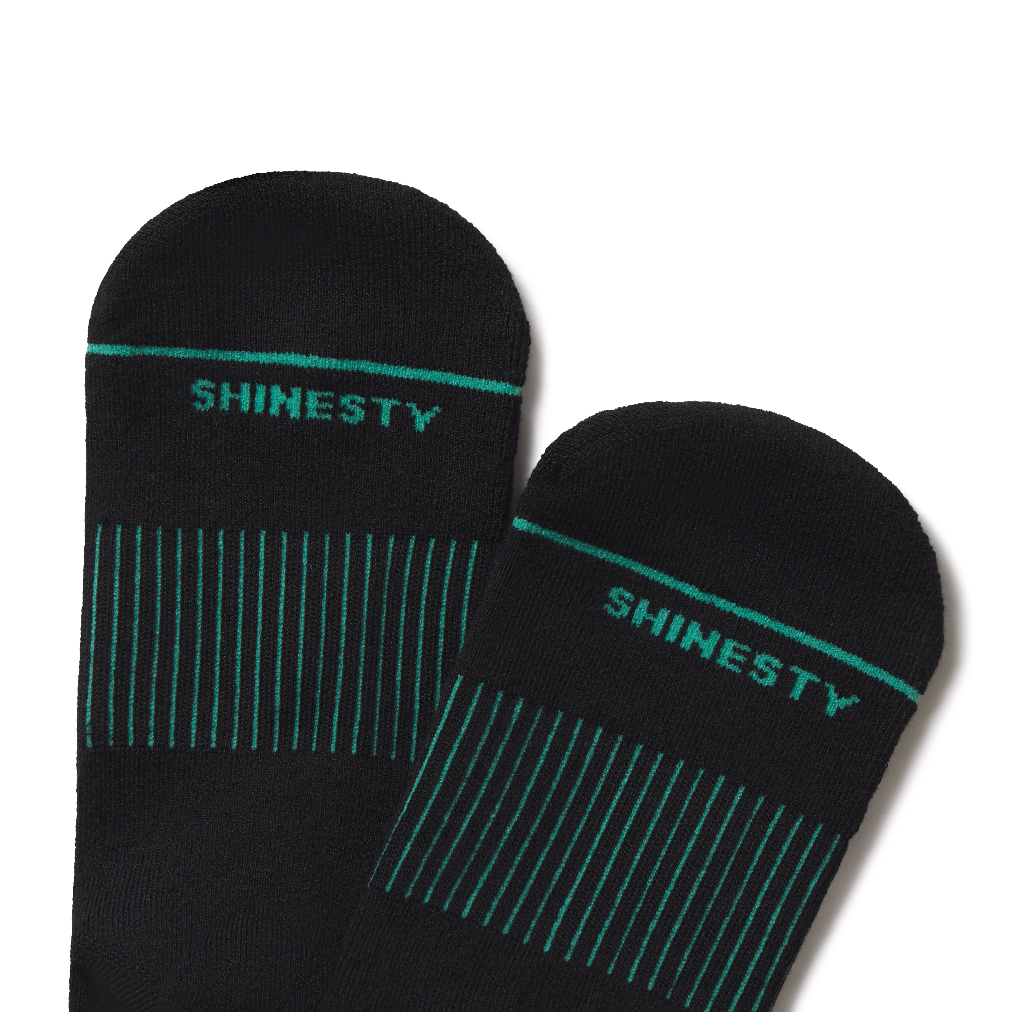 The Threat Level Midnight | Black Stay Weird Heel Hammock™ Crew Socks - Shinesty