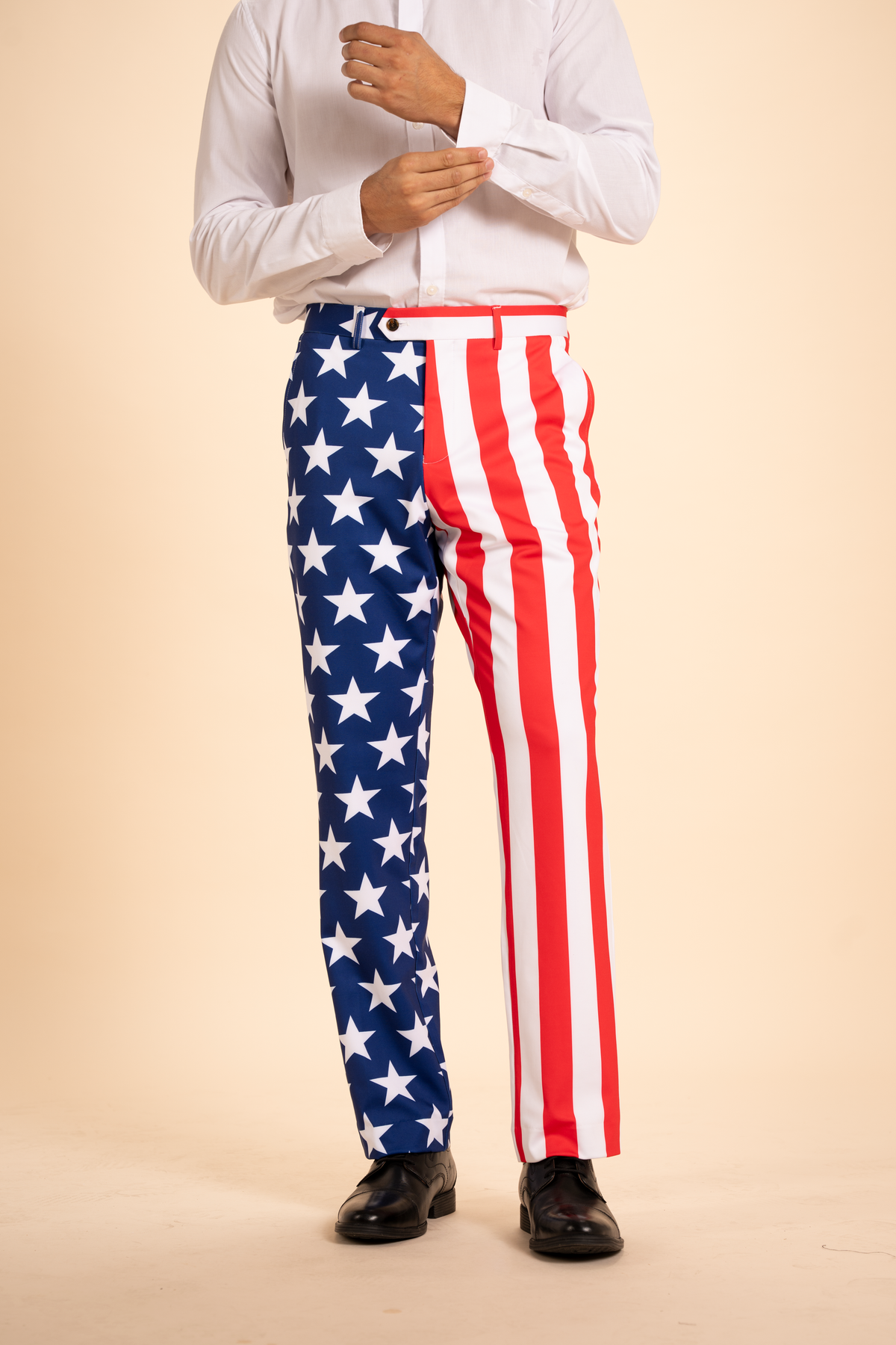 The Tommy J | American Flag Men's Printed Suit Pants - Shinesty