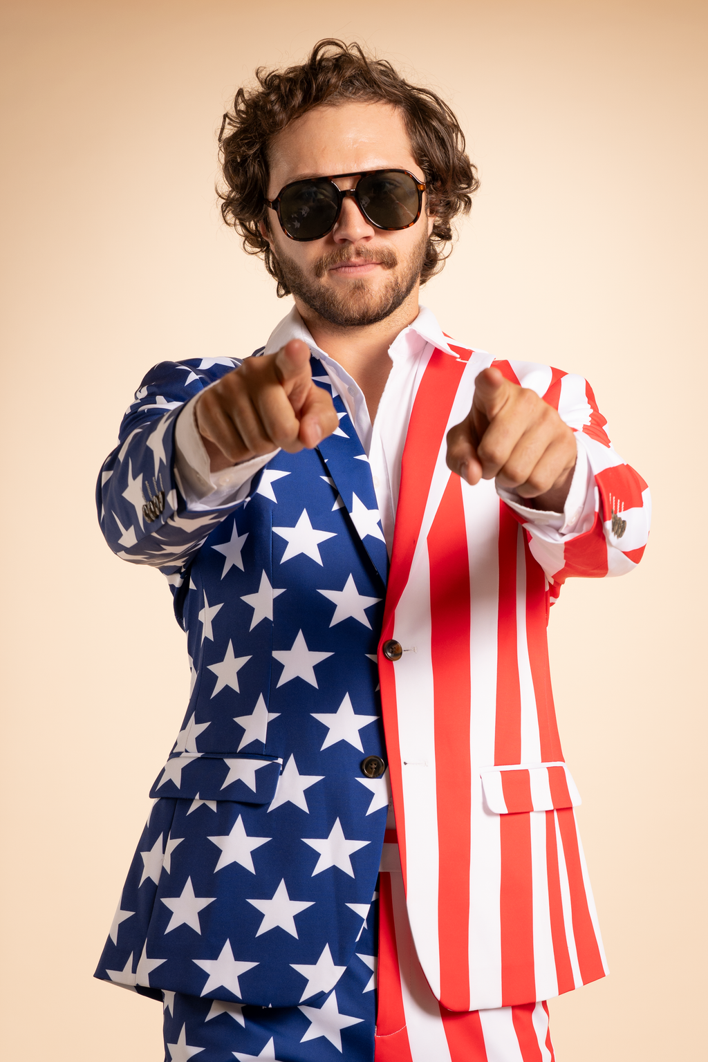 The Tommy J | American Flag Men's Novelty Suit - Shinesty