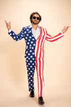 The Tommy J | American Flag Men's Novelty Suit - Shinesty