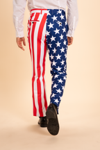 The Tommy J | American Flag Men's Printed Suit Pants - Shinesty
