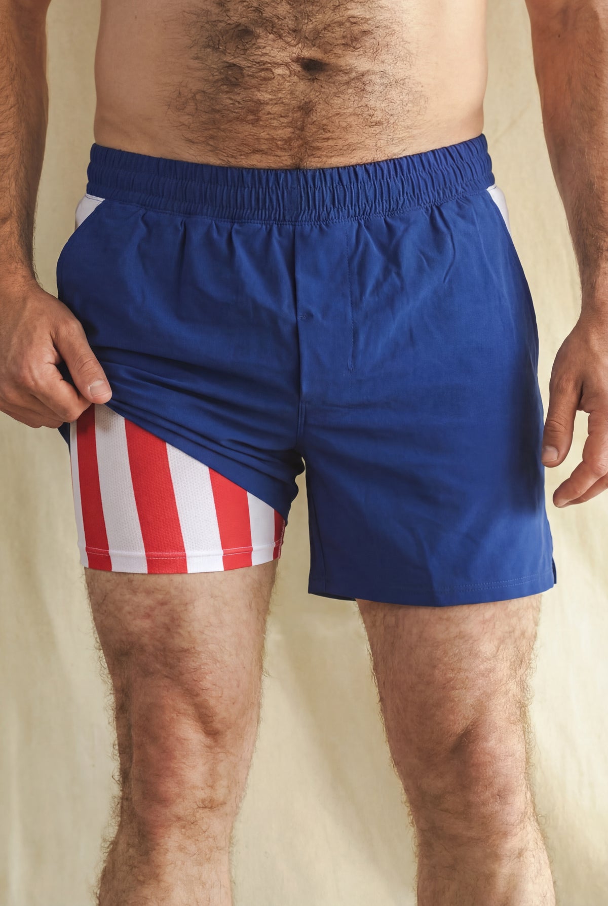 The Double Duty | American Flag Ball Hammock® 5 Inch Athletic Shorts - Shinesty