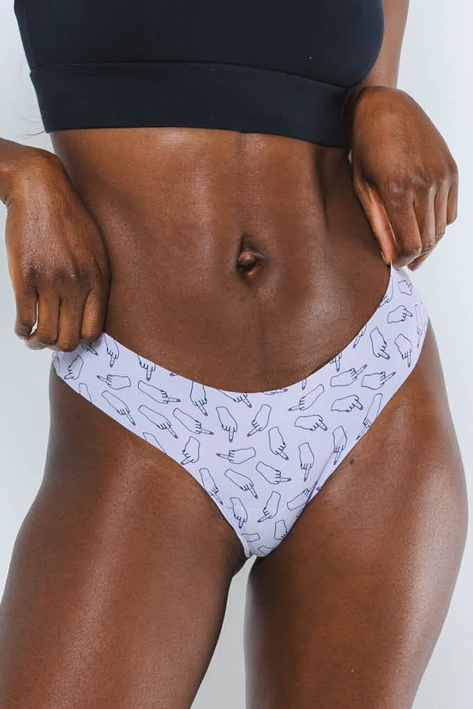 The Little Birdy | Middle Finger Seamless Thong - Shinesty