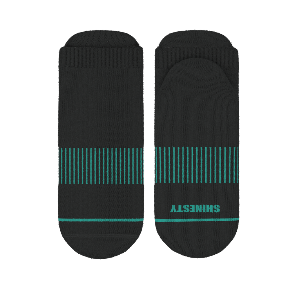 The Threat Level Midnight | Black Stay Weird Heel Hammock™ Ankle Socks - Shinesty
