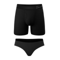 The Jack And Jane | Couples Black Ball Hammock® Boxer With Fly and Cheeky Pack - Shinesty