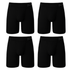 The Threat Level Midnight | Long Leg Black Ball Hammock® Pouch Underwear With Fly 7 Pack - Shinesty