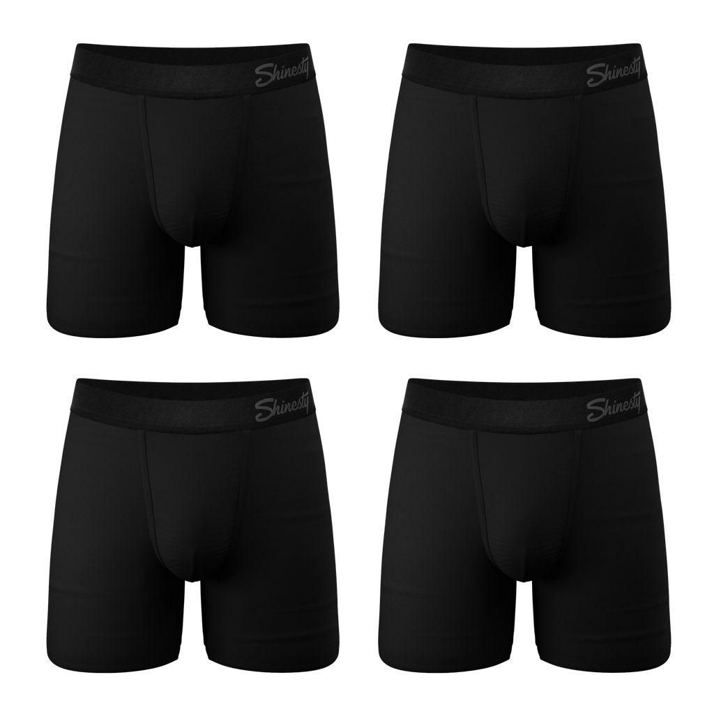 The Threat Level Midnight | Black Ball Hammock® Pouch Underwear With Fly 7 Pack - Shinesty