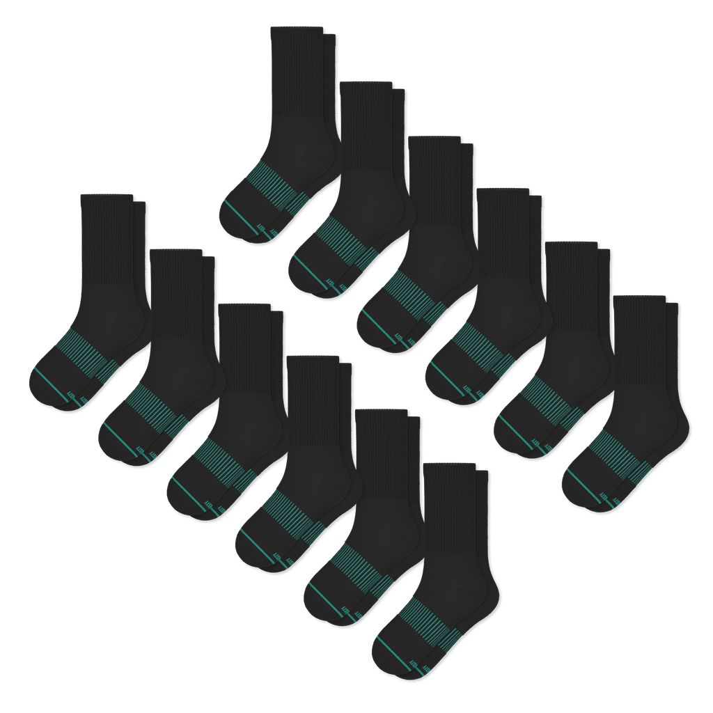 The Threat Level Midnight | Heel Hammock™ Crew Socks 12 Pack - Shinesty
