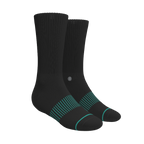 The Threat Level Midnight | Black Stay Weird Heel Hammock™ Crew Socks - Shinesty