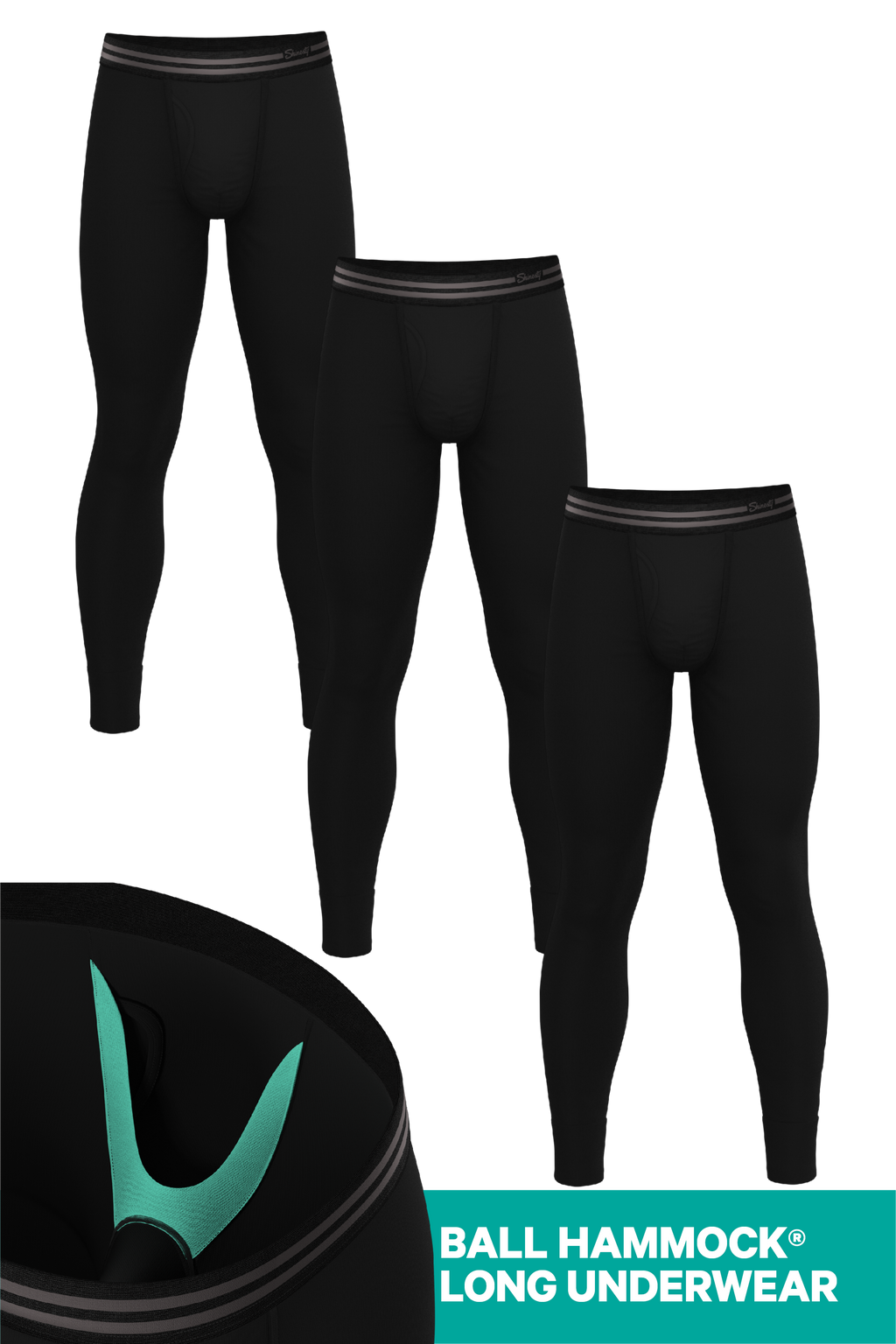 The Threat Level Midnight | Ball Hammock® Long Johns 3 Pack - Shinesty
