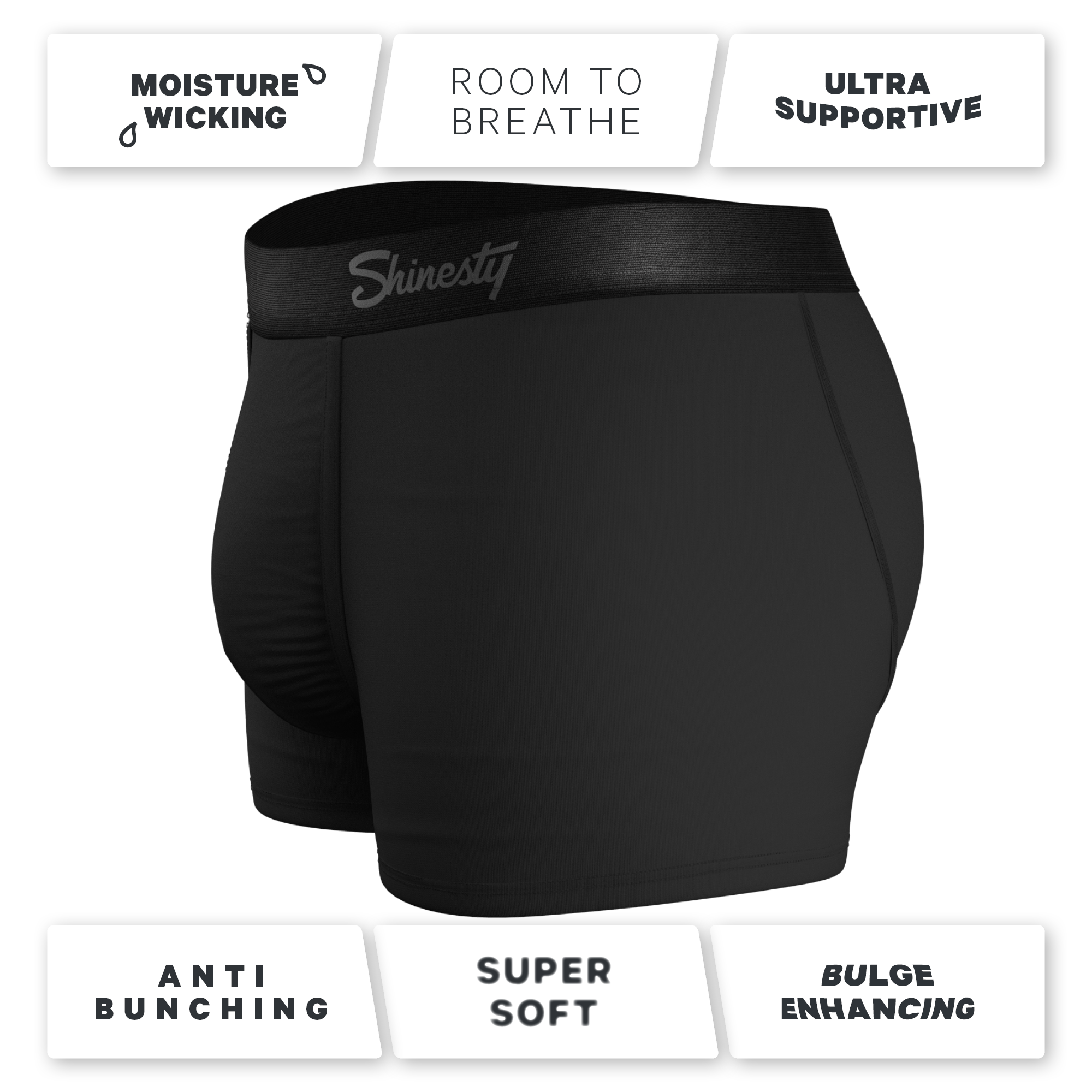 The Threat Level Midnight | Black Ball Hammock® Pouch Trunks Underwear 3 Pack - Shinesty