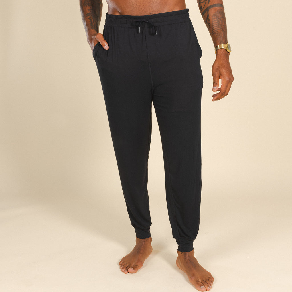 The Threat Level Midnight | Black SleepDeep™ Men’s Pajama Joggers - Shinesty