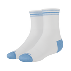 The Tickler | Powder Blue Stripe Heel Hammock™ Quarter Crew Socks - Shinesty