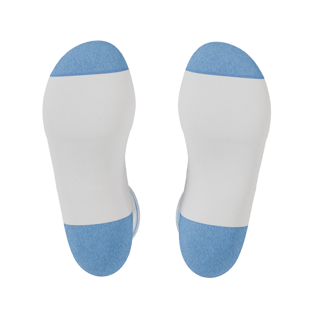 The Tickler | Powder Blue Stripe Heel Hammock™ Quarter Crew Socks - Shinesty