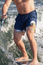 The Tidal Lager | Beer Surfer Ball Hammock® Pouch 8" Swim Trunks - Shinesty
