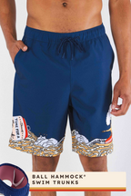 The Tidal Lager | Beer Surfer Ball Hammock® Pouch 8" Swim Trunks - Shinesty