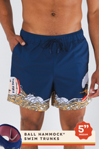 The Tidal Lager | Beer Surfer Ball Hammock® Pouch 5" Swim Trunks - Shinesty