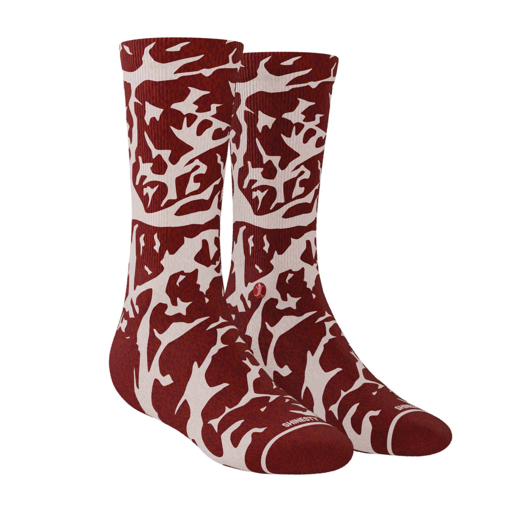 The Tomahawk | Marbled Meat Heel Hammock™ Crew Socks - Shinesty
