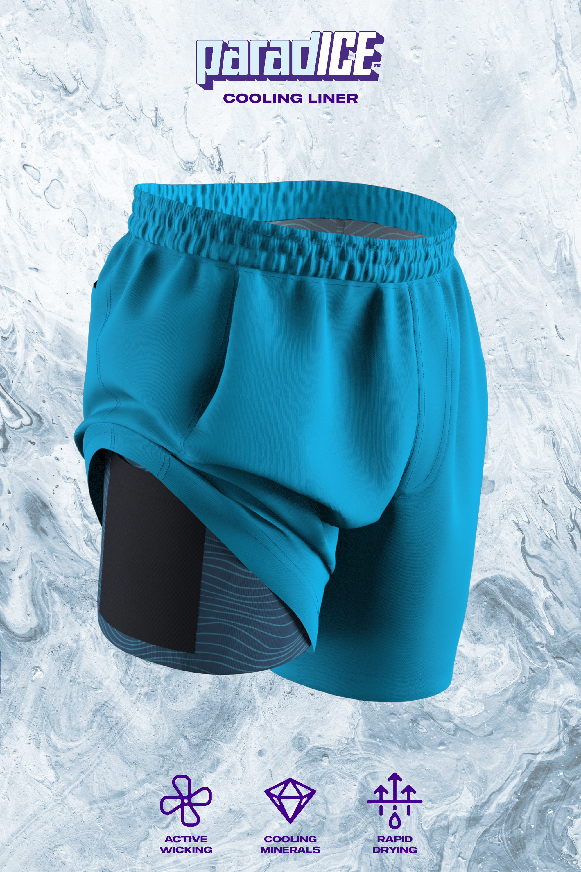 The Pick-up Game | Tonal Blue Ball Hammock® 7 Inch Athletic Shorts - Shinesty